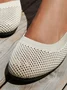 Damen Atmungsaktiv Ausgehöhlt Textil Lässig Flache Schuhe