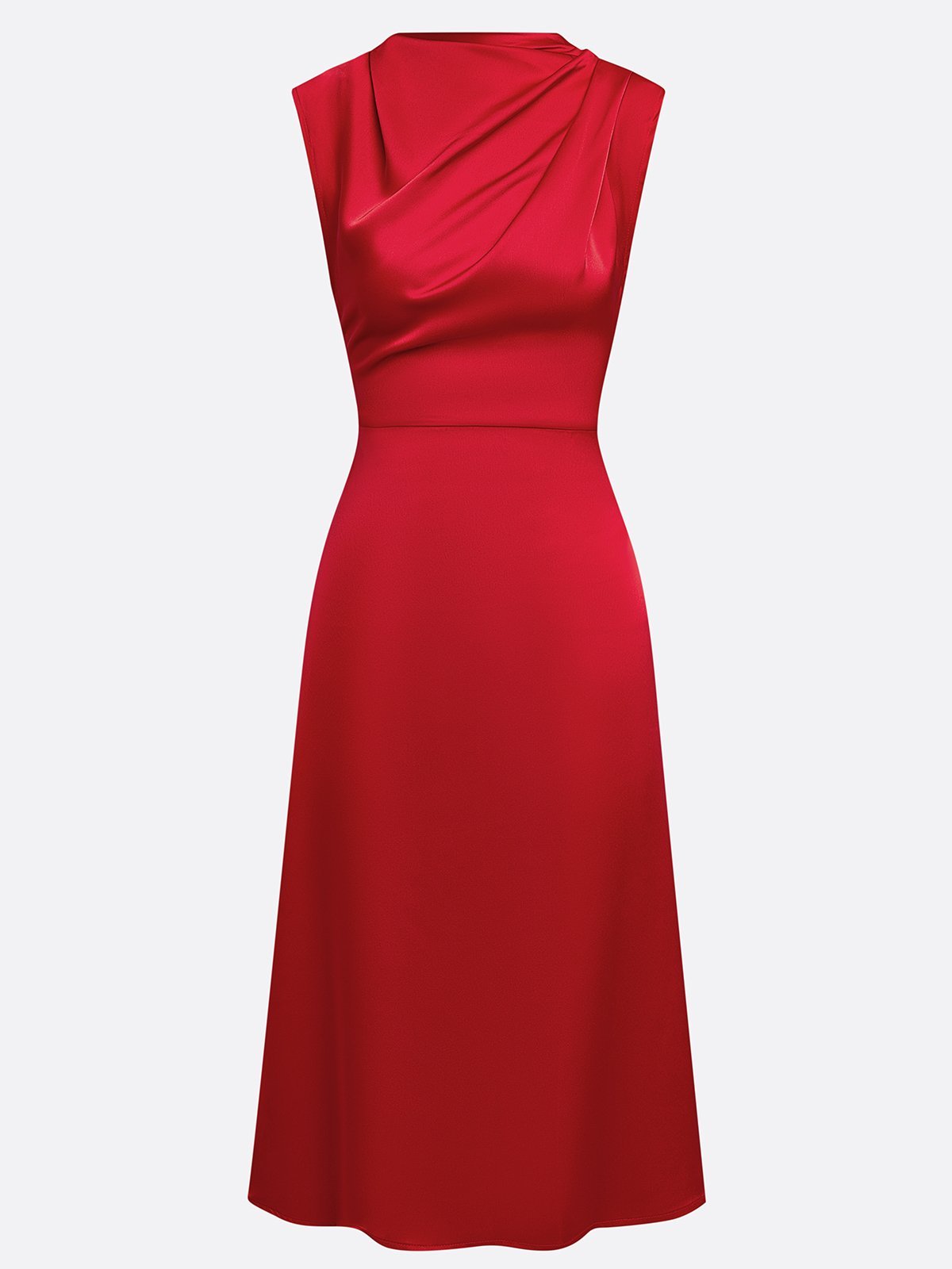 Damen Elegante Party Cocktail Kleider Halber Rollkragen Abendkleider