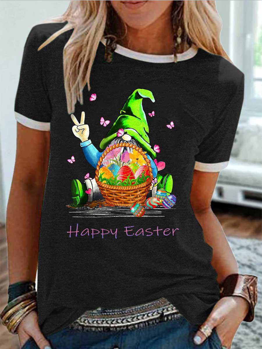 Damen Buchstabe Kurzarm T-Shirts T-Shirt Rundhals Lässig Sommer Oberteile
