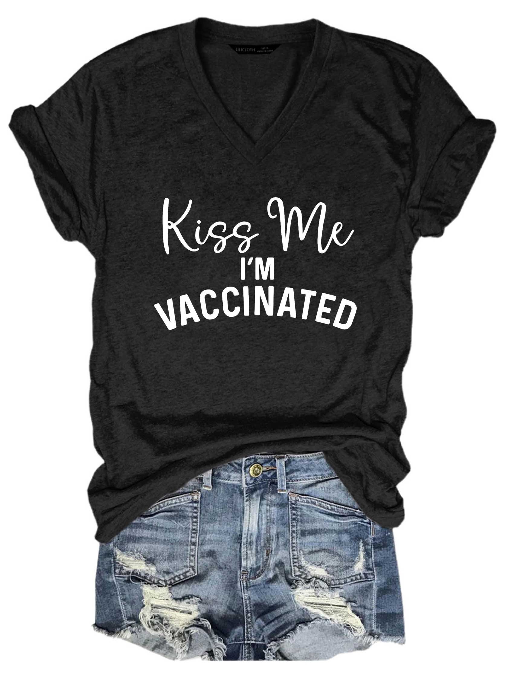Damen Kurzarm T-Shirts T-Shirt Sommer Buchstabe Baumwollmischung V-Ausschnitt Täglich Ausgehen Lässig Oberteile