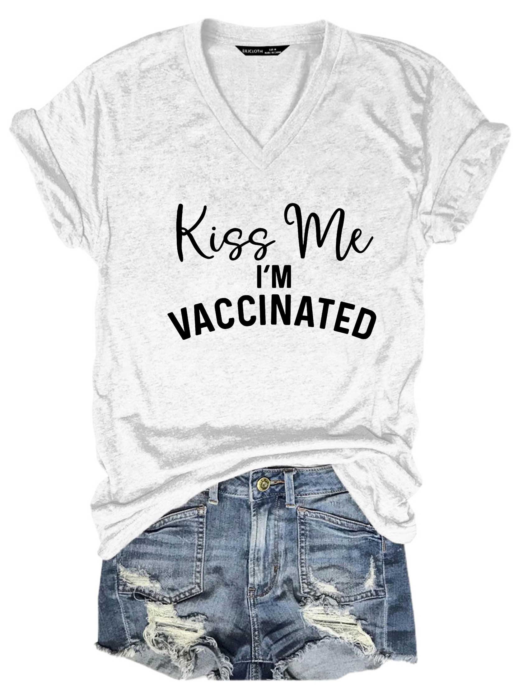 Damen Kurzarm T-Shirts T-Shirt Sommer Buchstabe Baumwollmischung V-Ausschnitt Täglich Ausgehen Lässig Oberteile