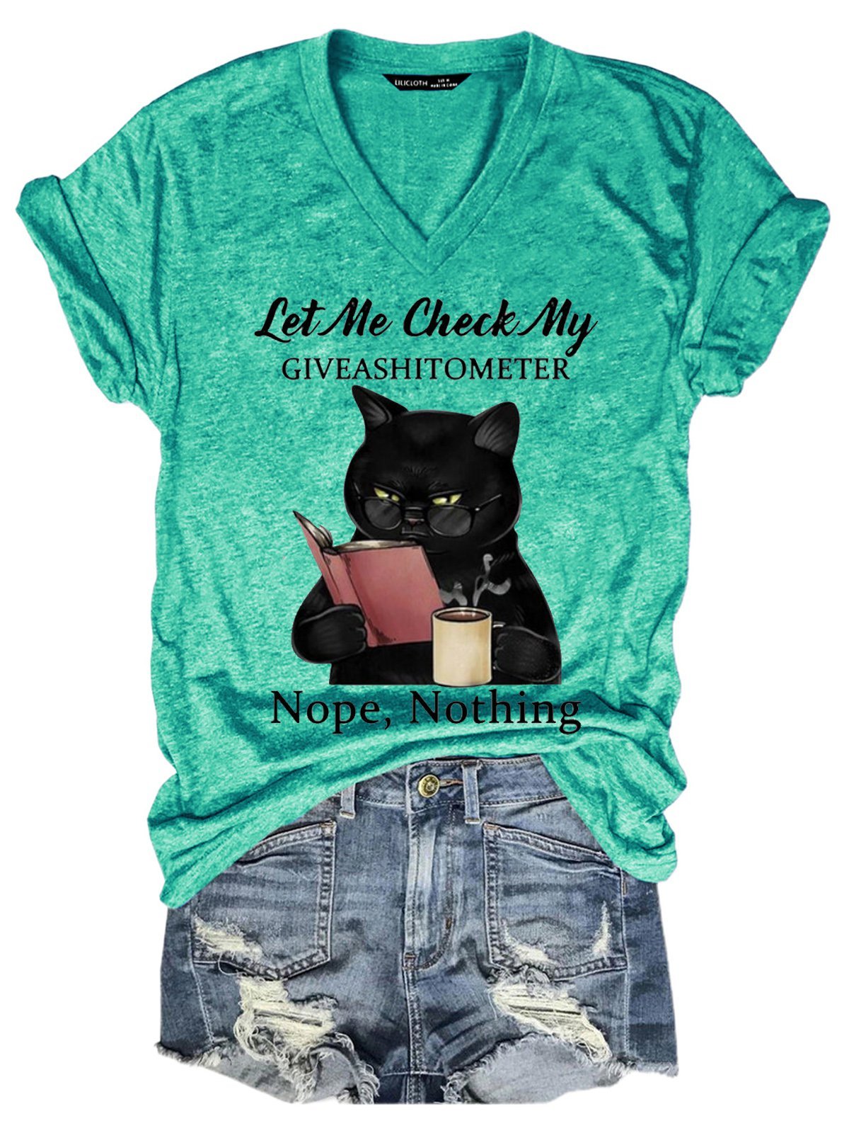 Damen Tier Kurzarm T-Shirts T-Shirt V-Ausschnitt Lässig Sommer Oberteile