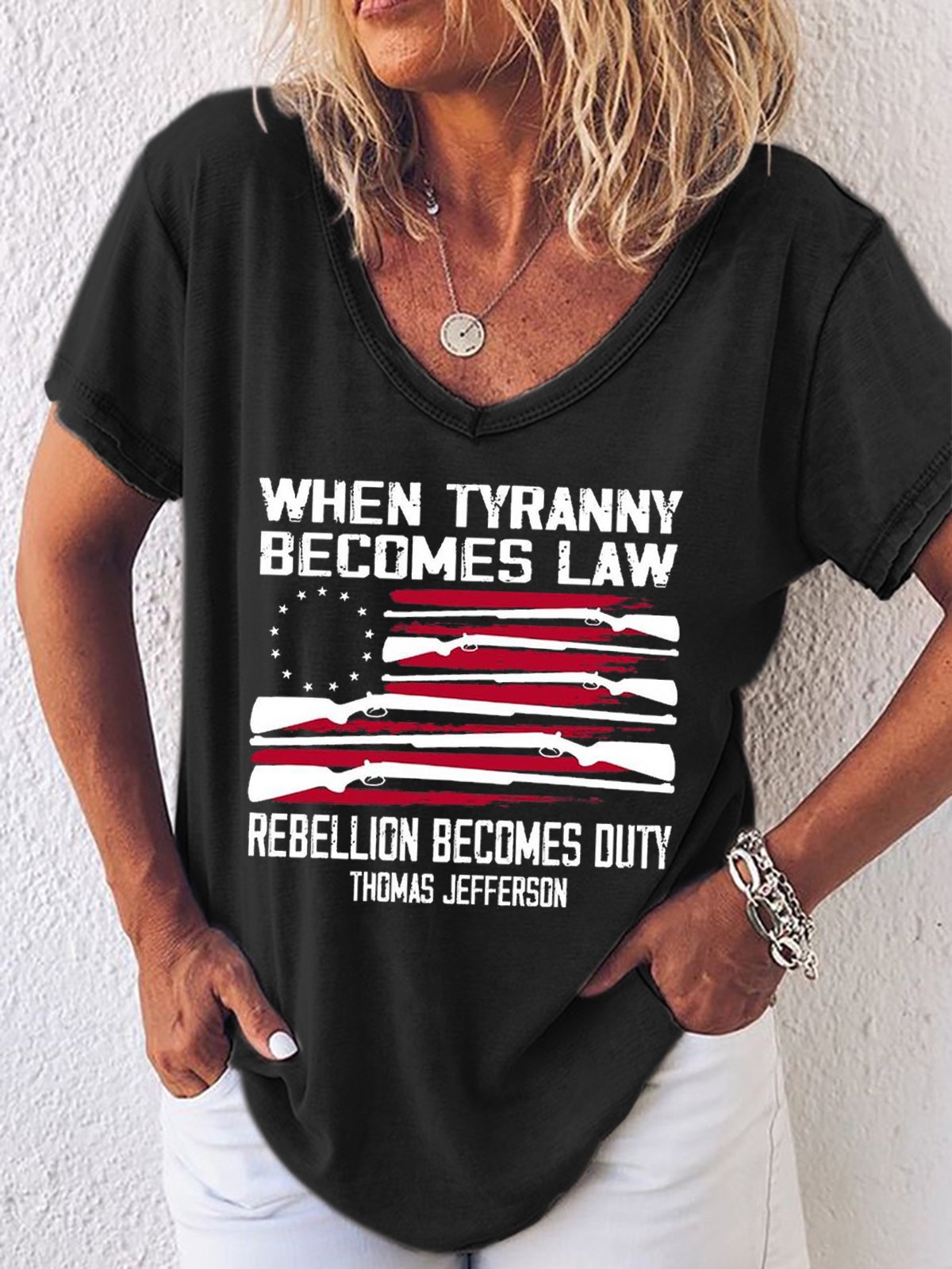 Damen Buchstabe Kurzarm T-Shirts T-Shirt V-Ausschnitt Lässig Sommer Oberteile