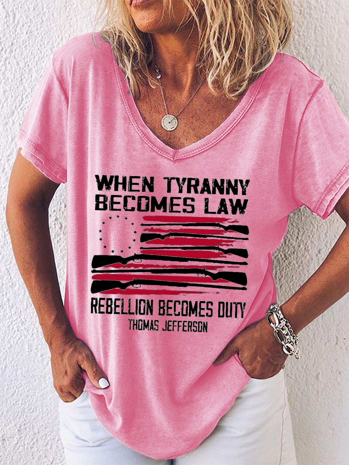 Damen Buchstabe Kurzarm T-Shirts T-Shirt V-Ausschnitt Lässig Sommer Oberteile