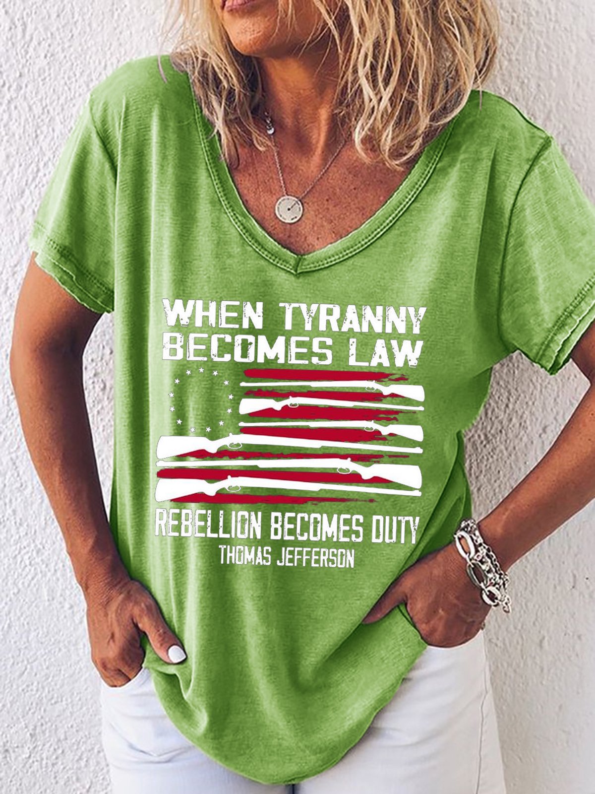 Damen Buchstabe Kurzarm T-Shirts T-Shirt V-Ausschnitt Lässig Sommer Oberteile
