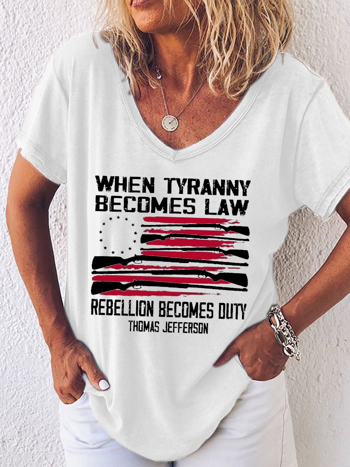 Damen Buchstabe Kurzarm T-Shirts T-Shirt V-Ausschnitt Lässig Sommer Oberteile
