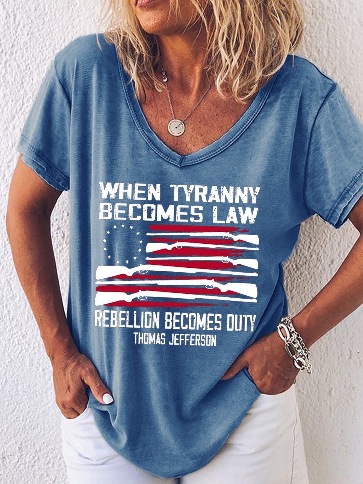 Damen Buchstabe Kurzarm T-Shirts T-Shirt V-Ausschnitt Lässig Sommer Oberteile