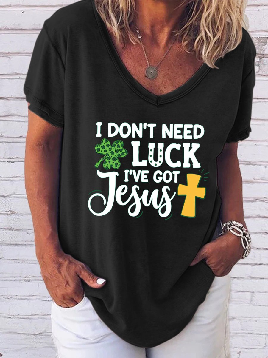 Damen Buchstabe Kurzarm T-Shirts T-Shirt V-Ausschnitt Lässig Sommer Oberteile