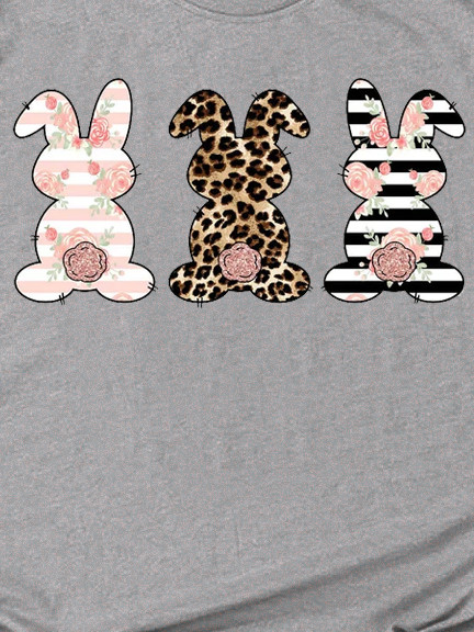 Damen Tier Kurzarm T-Shirts T-Shirt Rundhals Lässig Sommer Oberteile