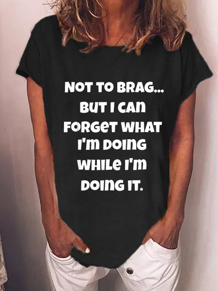 Damen Buchstabe Kurzarm T-Shirts T-Shirt Rundhals Lässig Sommer Oberteile