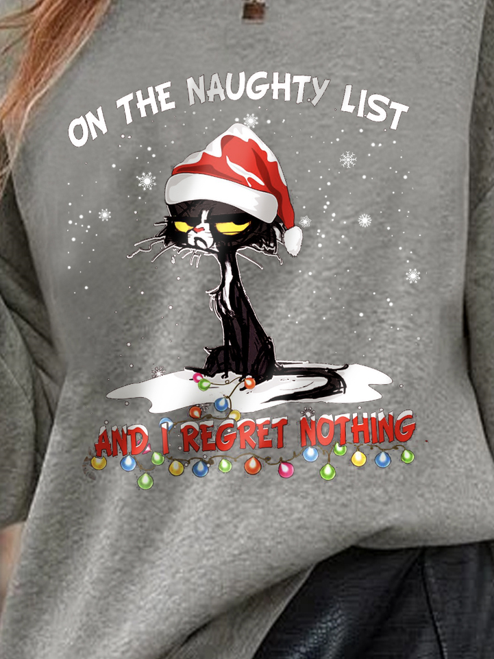 Lässig Weit Weihnachten Rundhals Sweatshirts
