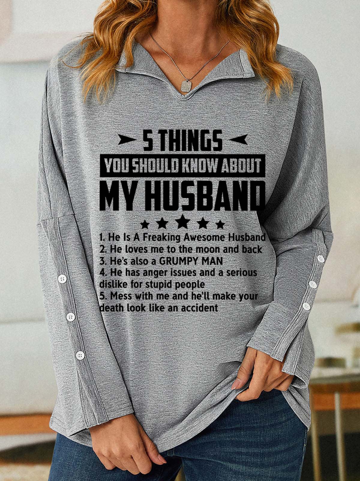 Damen Textbriefe V-Ausschnitt Einfach Frühling/Herbst Langarm Sweatshirt