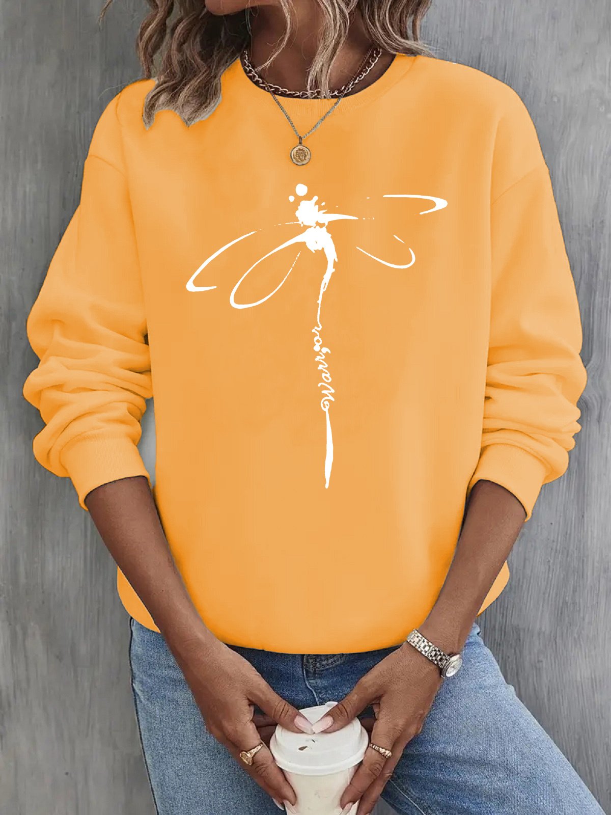 Libelle Lässig Sweatshirt