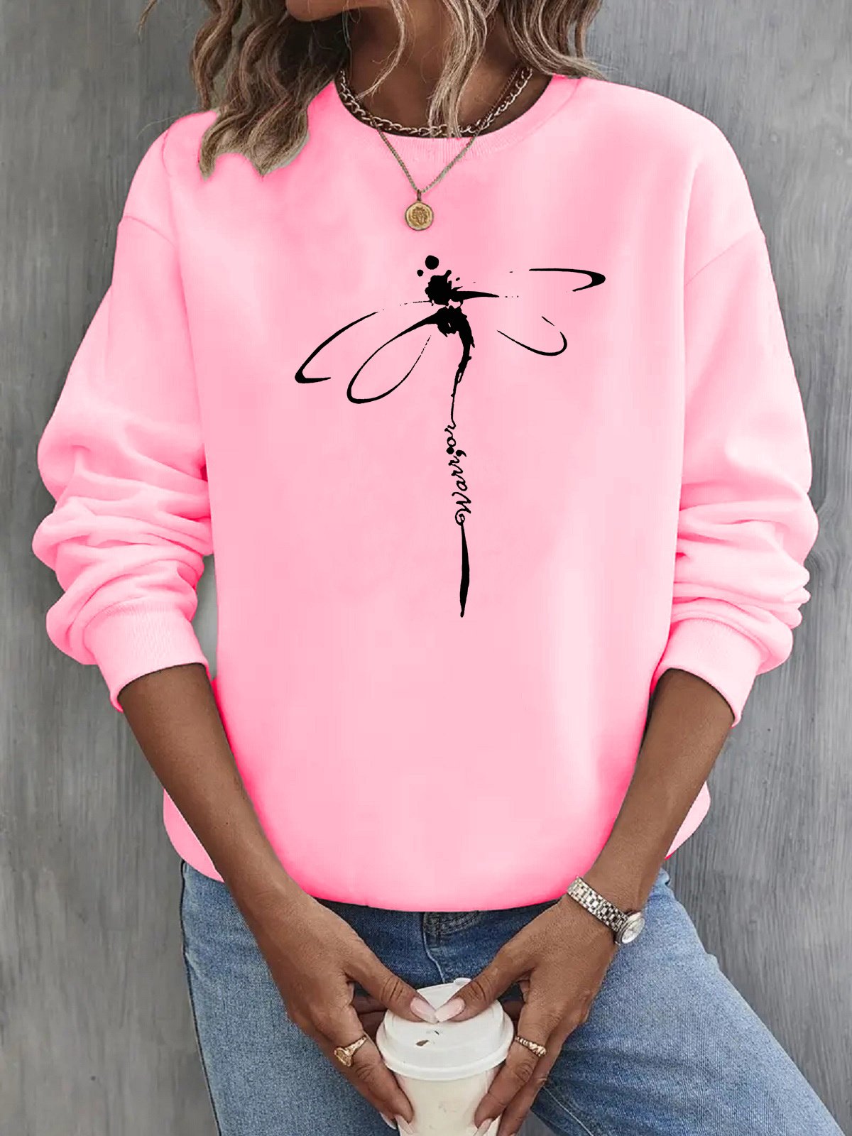 Libelle Lässig Sweatshirt