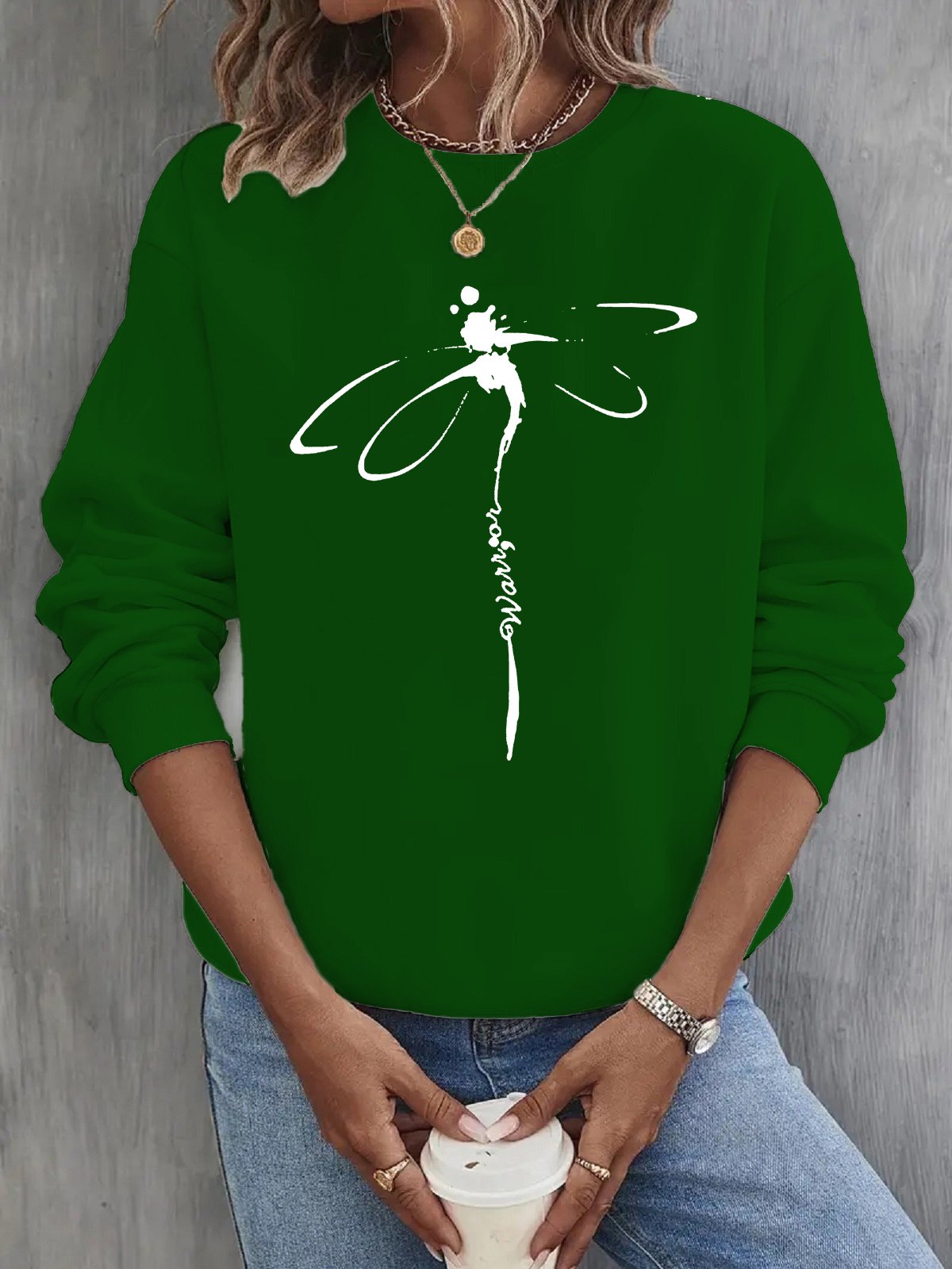 Libelle Lässig Sweatshirt