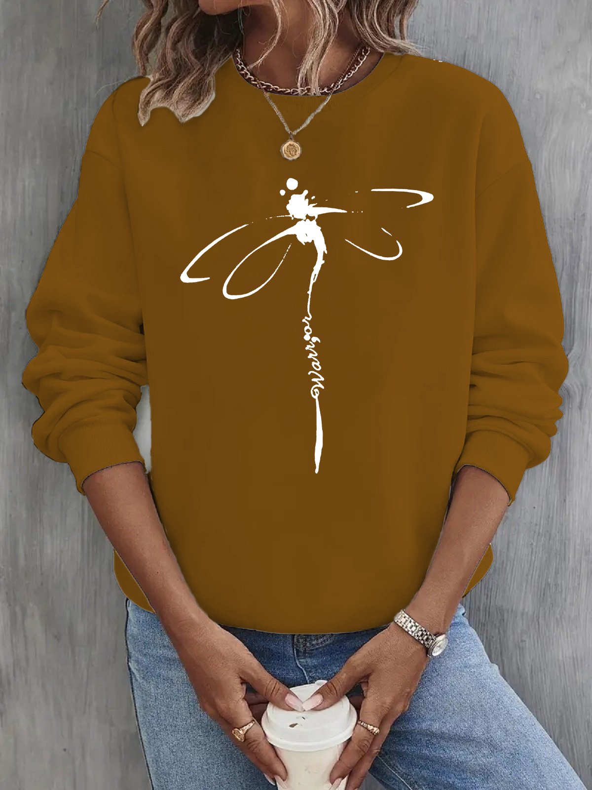 Libelle Lässig Sweatshirt