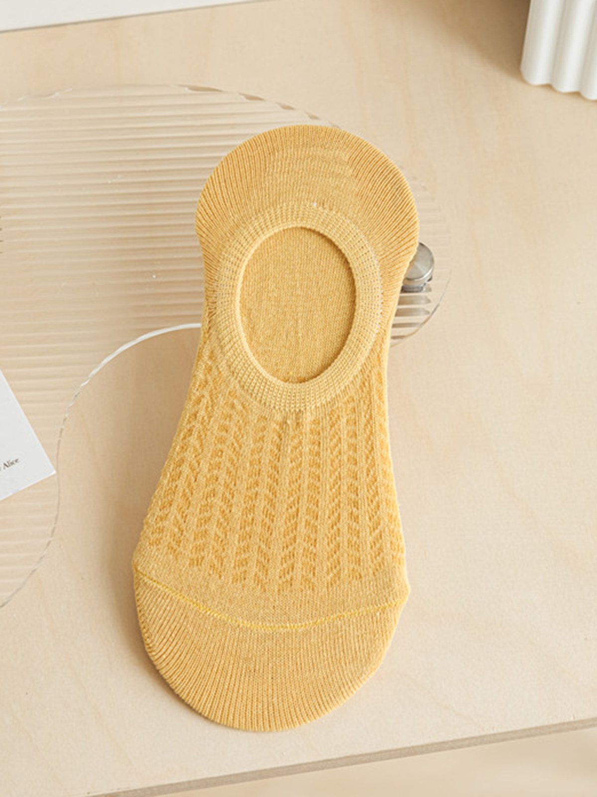 1 Paar Lässig Atmungsaktiv Ausgehöhlt Unifarben Knöchelsocken