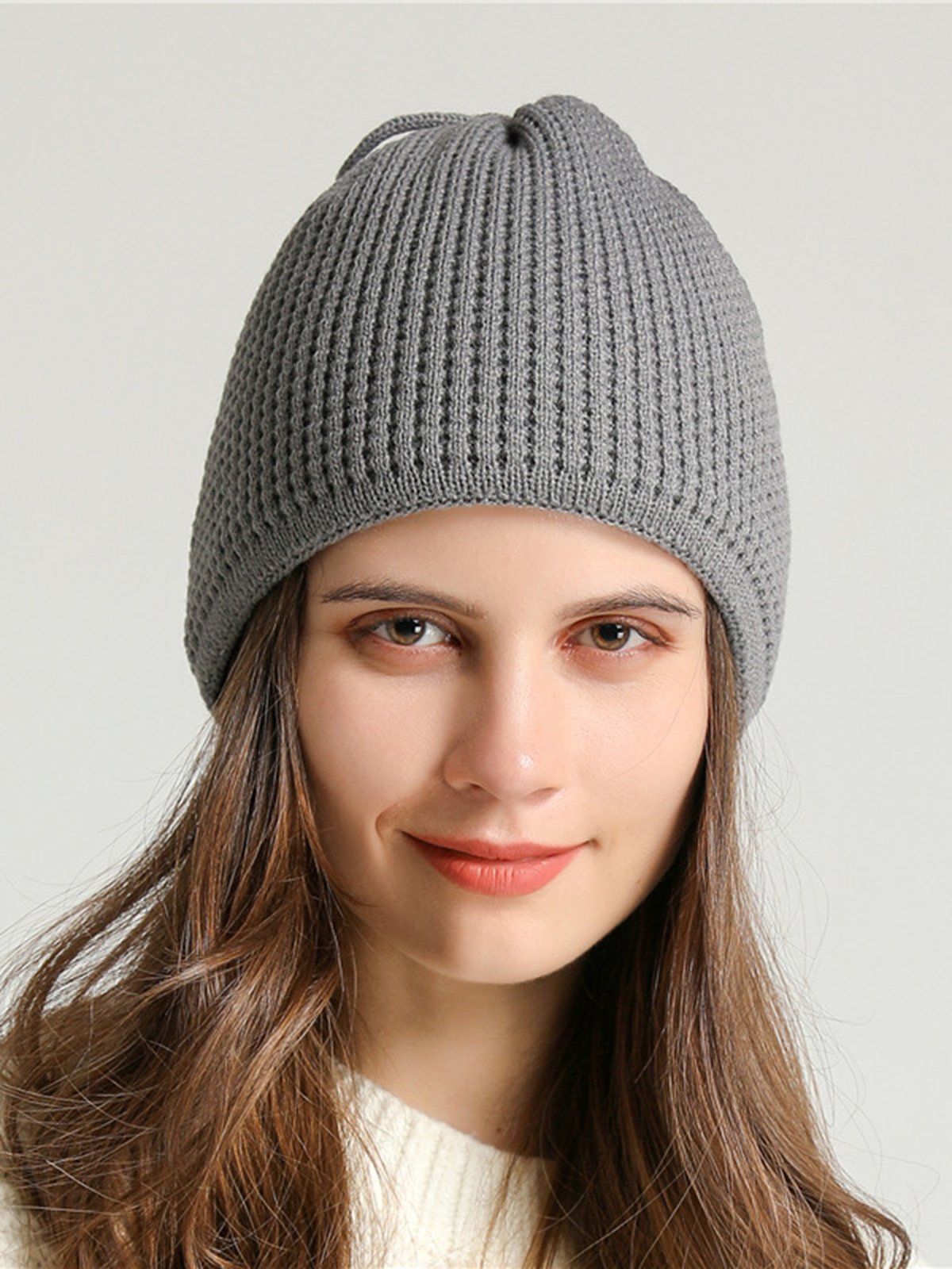 Damen Wärme Kunstpelz Halsmanschette Gestrickt Hut