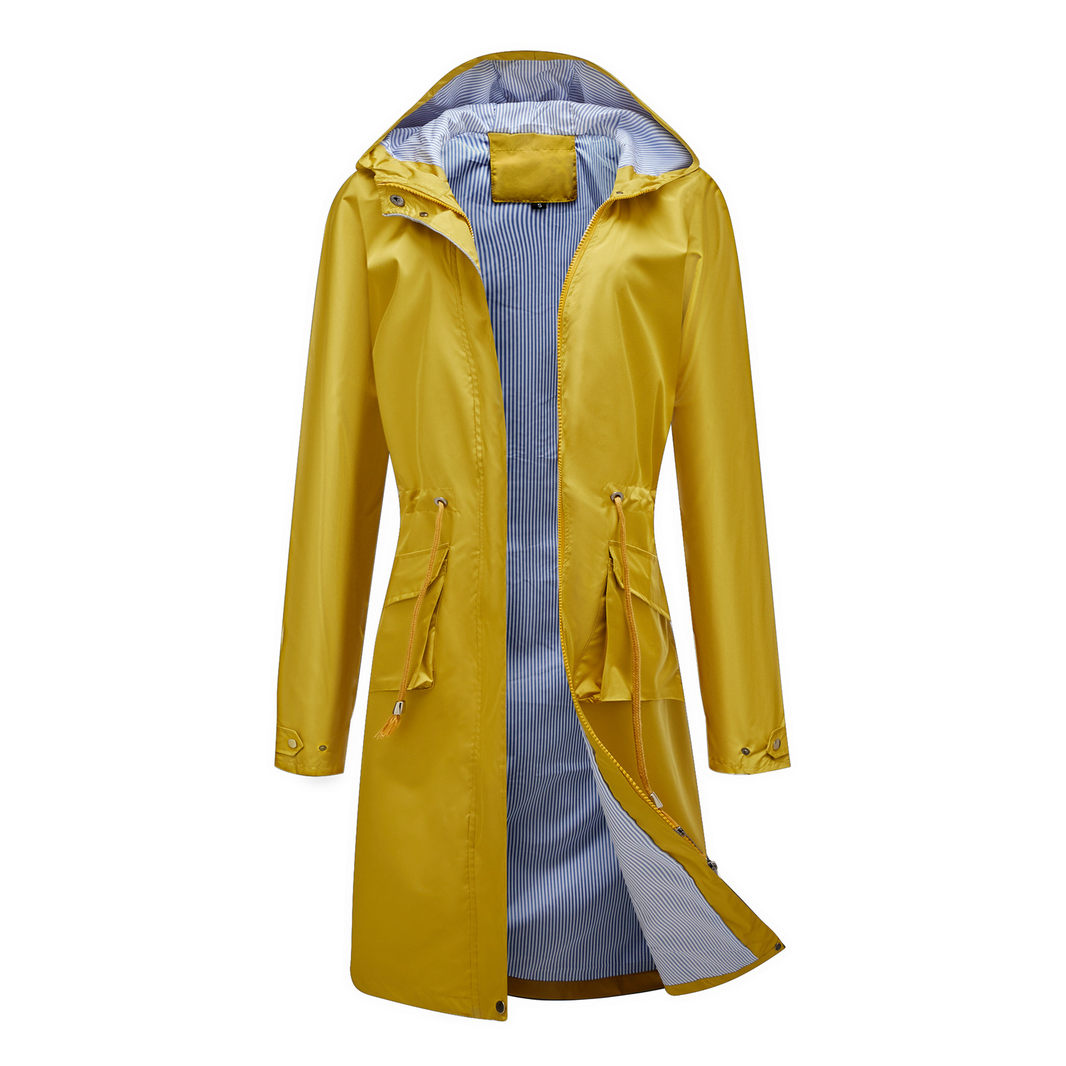 Kapuze Weit Unifarben Lässig Trenchcoat