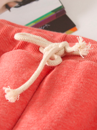 Unifarben Fluff/Granular-Fleece-Stoff Weit Freizeithose