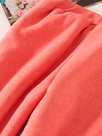 Unifarben Fluff/Granular-Fleece-Stoff Weit Freizeithose