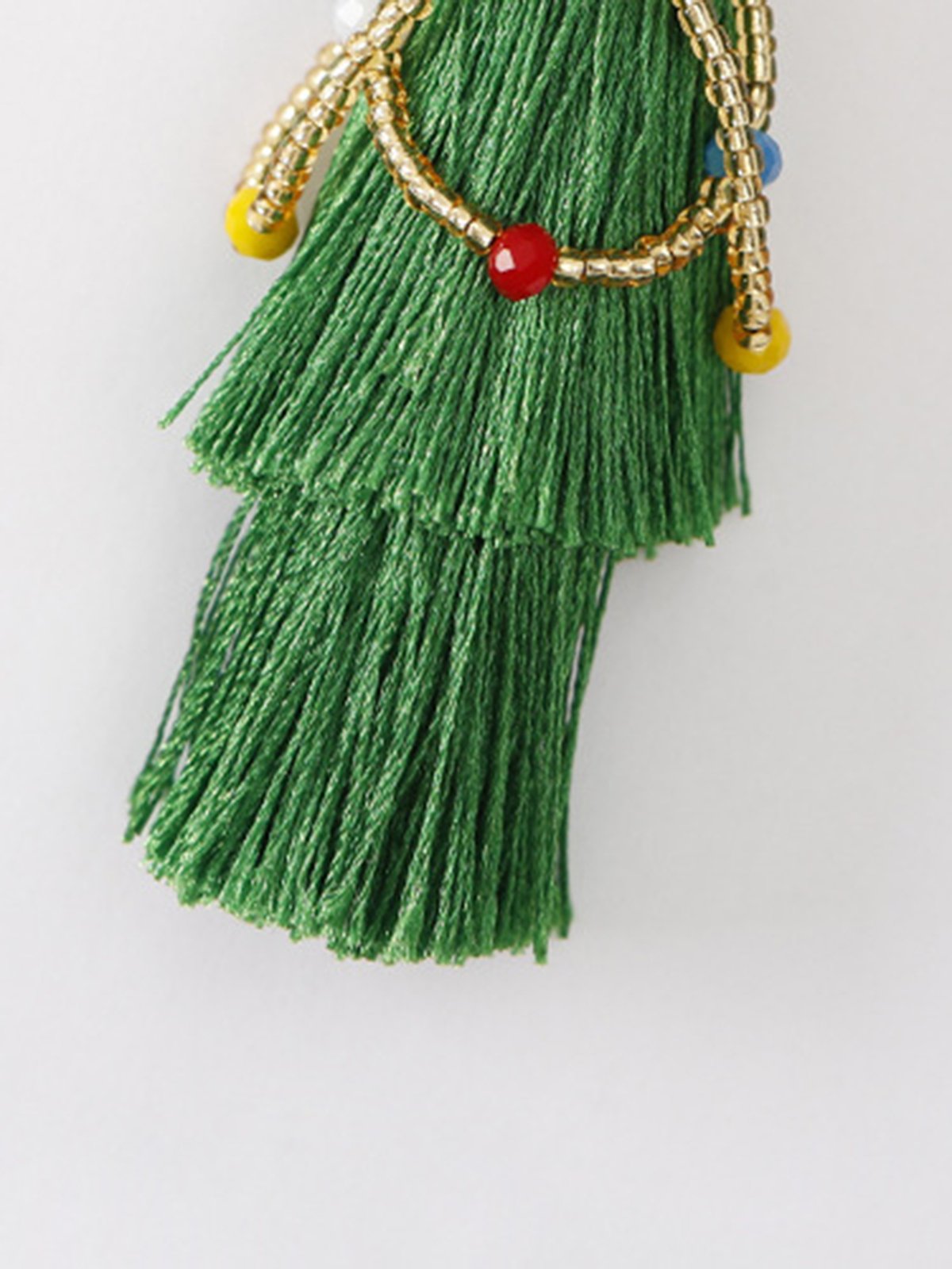 Weihnachtsbaum Quaste Böhmisch Handgemachte Bördeln Ohrringe