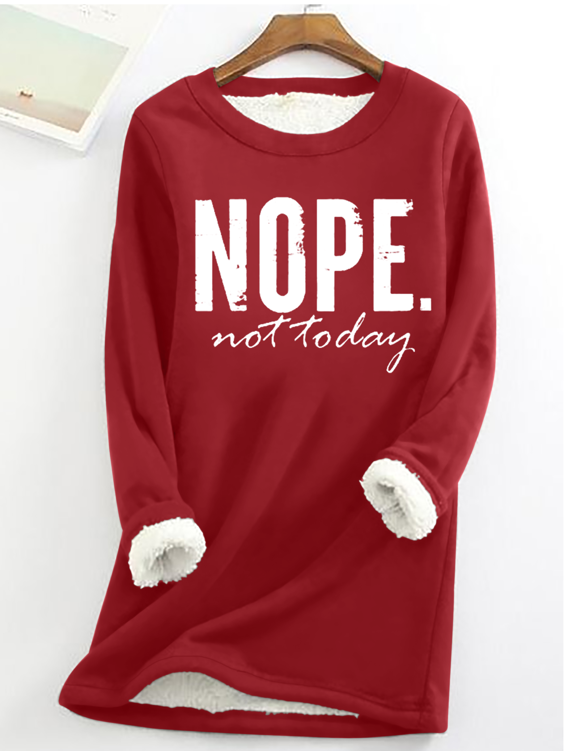 Damen Rundhals Textbriefe Lässig Winter Langarm Sweatshirt