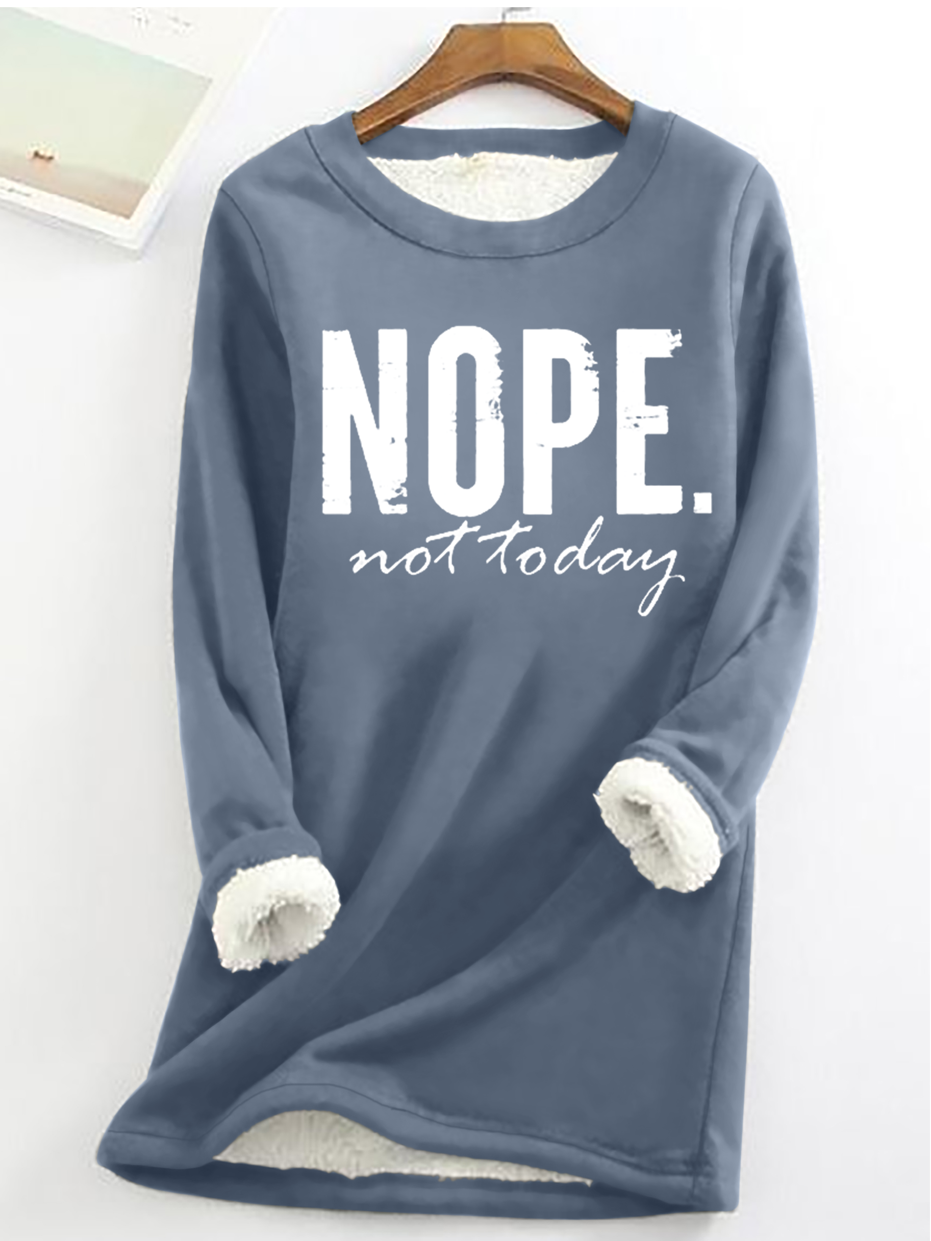 Damen Rundhals Textbriefe Lässig Winter Langarm Sweatshirt