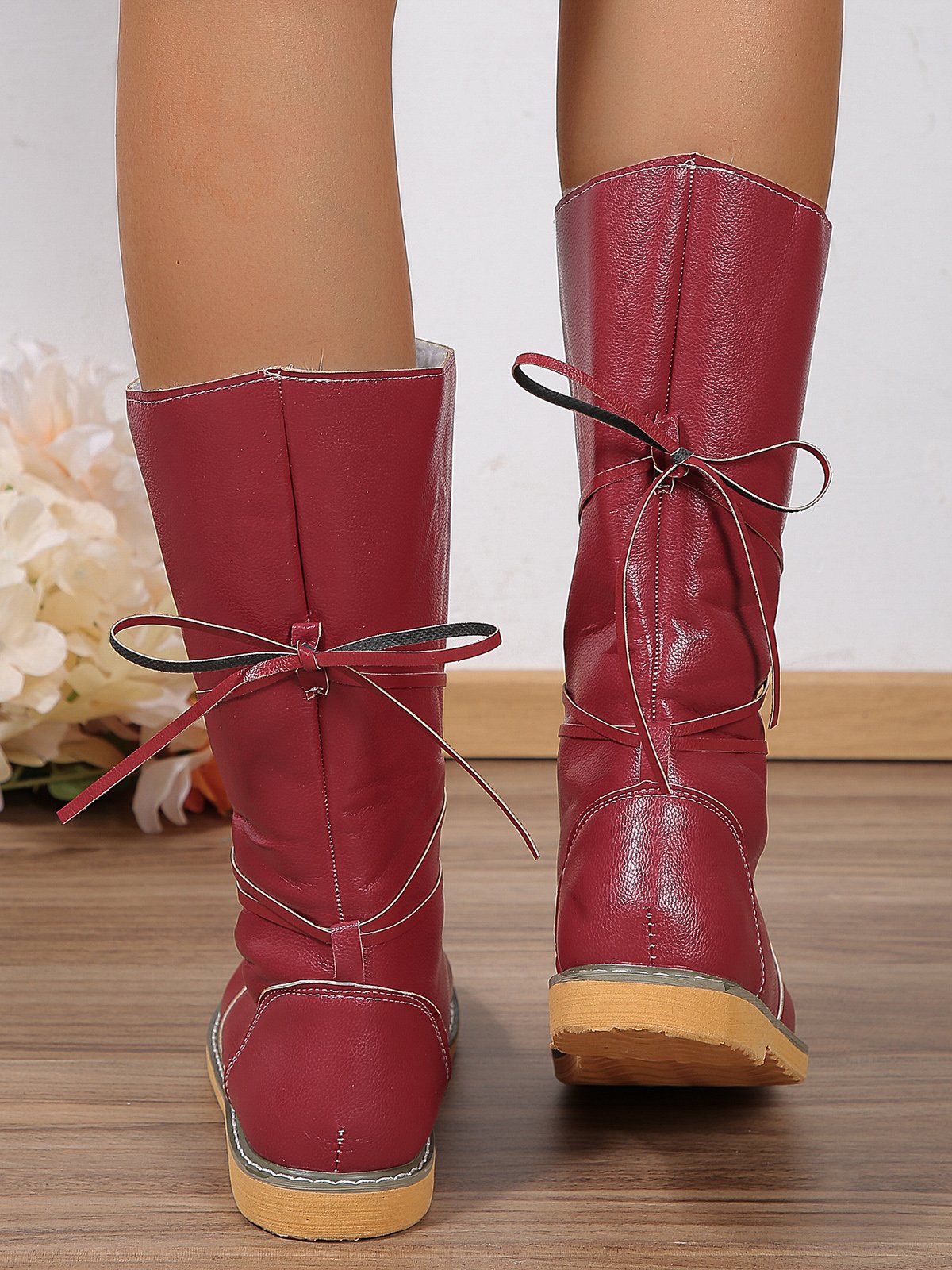 Damen Bequem Weich Leicht Schnürung Blockabsatz Stiefelette Schuhwerk