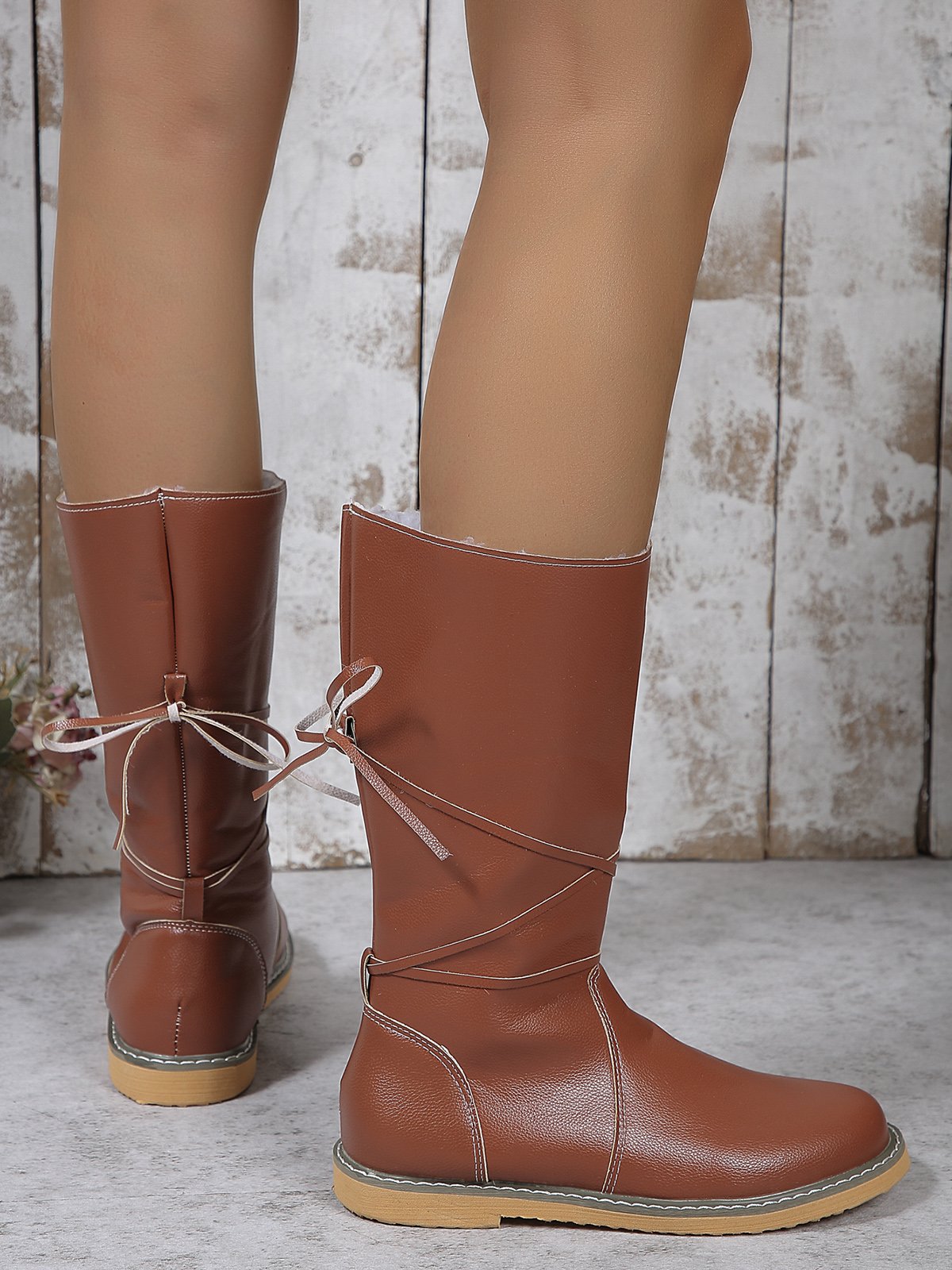 Damen Bequem Weich Leicht Schnürung Blockabsatz Stiefelette Schuhwerk