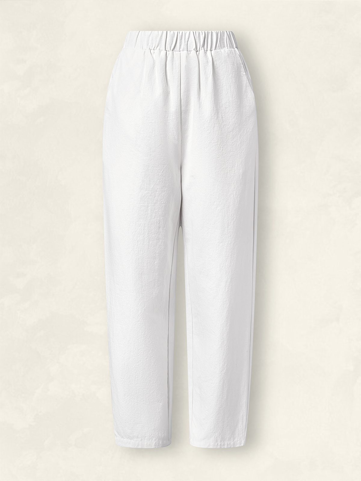 Damen Hose Elastische Taille Rübenhose Täglich Ausgehen Lässig Baumwolle Unifarben Frühling/Herbst Hose