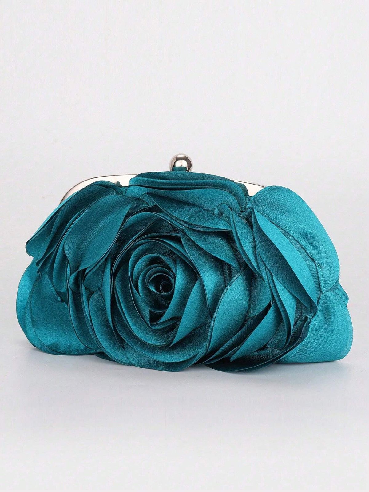 Elegant Blume Satin Kupplung Tasche
