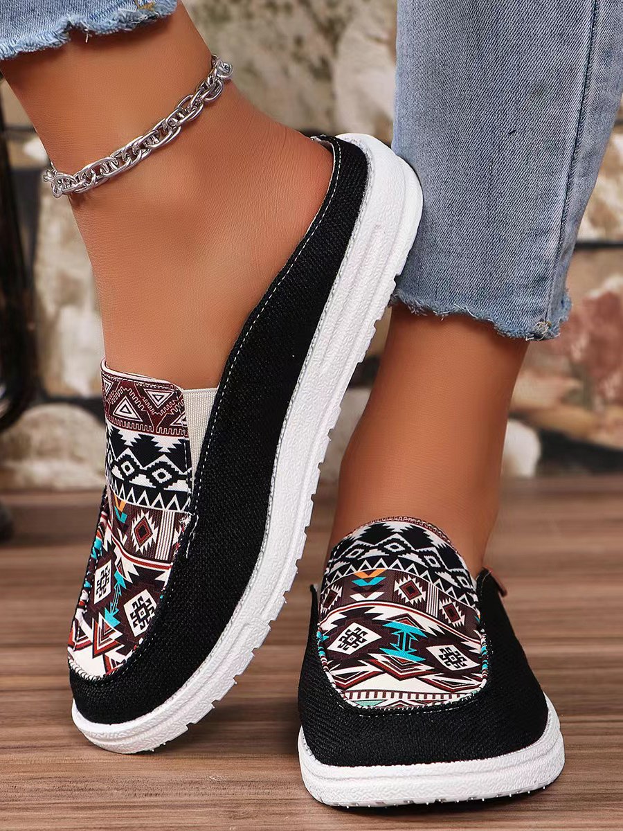 Lässig Stoff Ethnisch Alle Jahreszeiten Halbschuhe