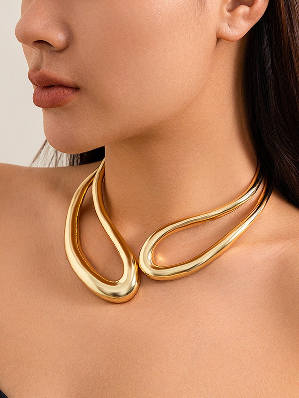 übertrieben Geometrisch Hohl Halsband