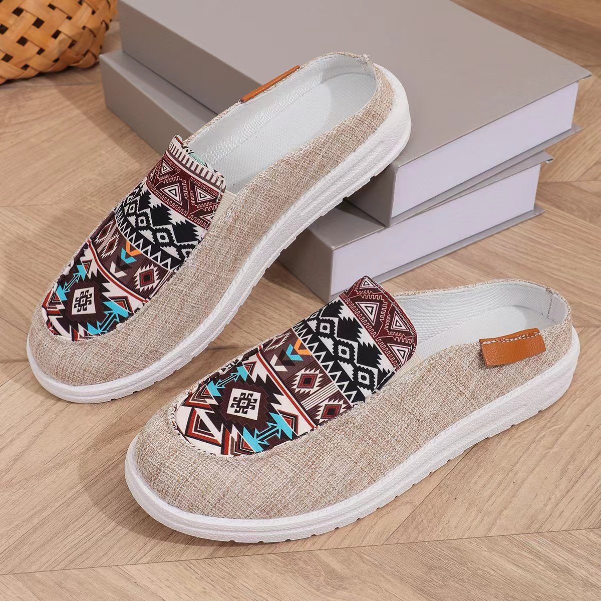Lässig Stoff Ethnisch Alle Jahreszeiten Halbschuhe