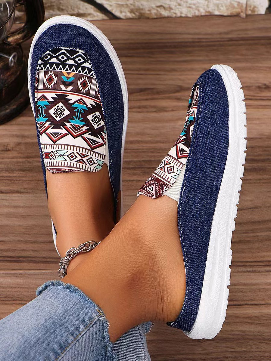 Lässig Stoff Ethnisch Alle Jahreszeiten Halbschuhe