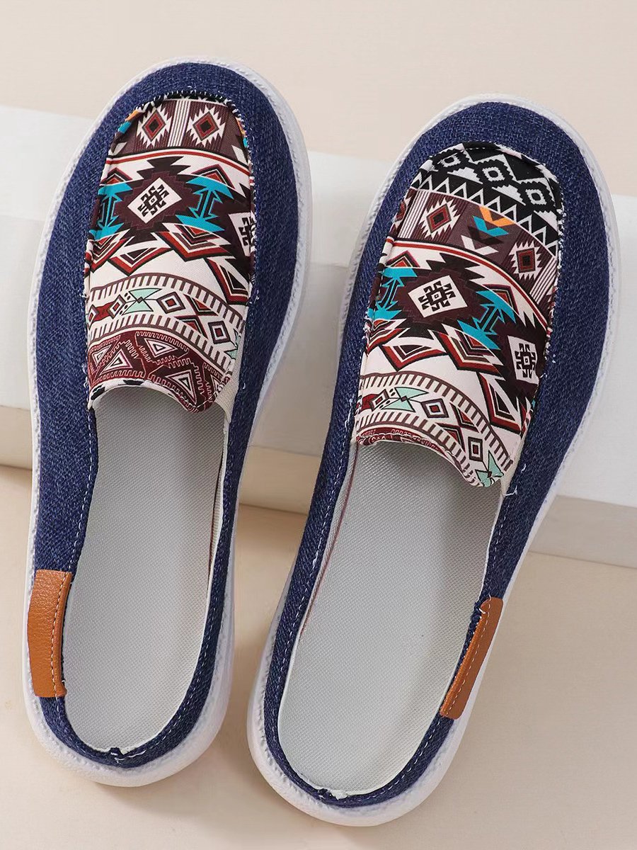 Lässig Stoff Ethnisch Alle Jahreszeiten Halbschuhe