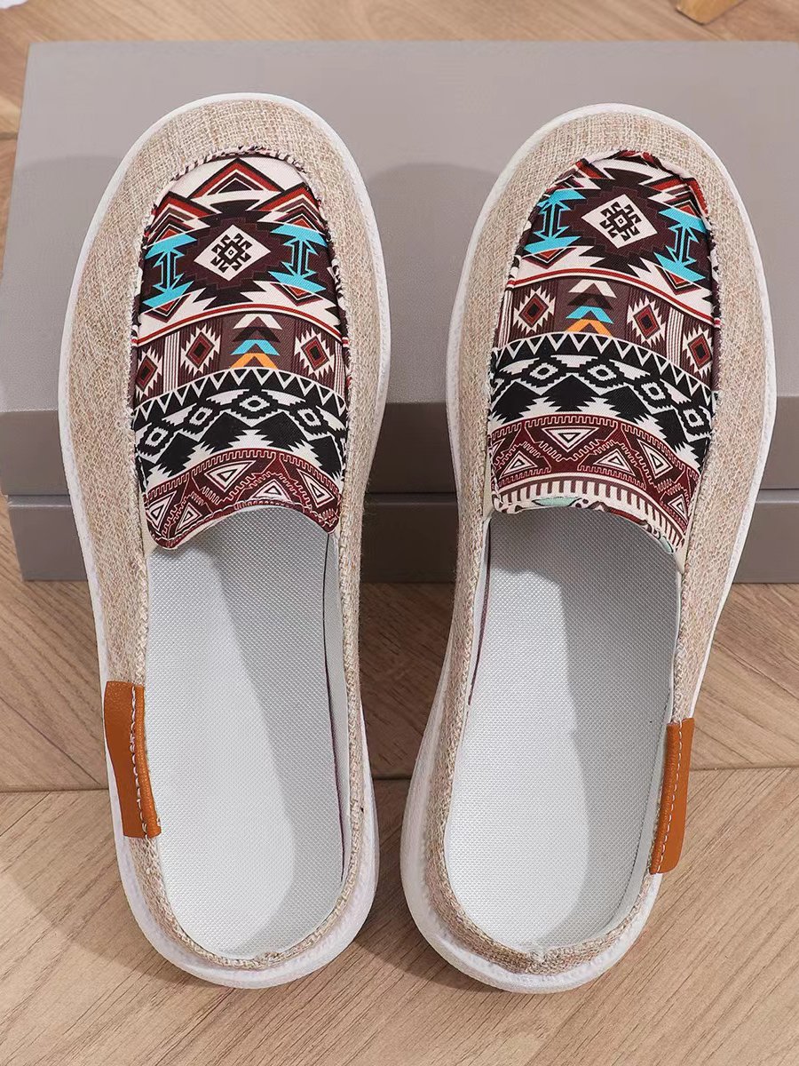 Lässig Stoff Ethnisch Alle Jahreszeiten Halbschuhe