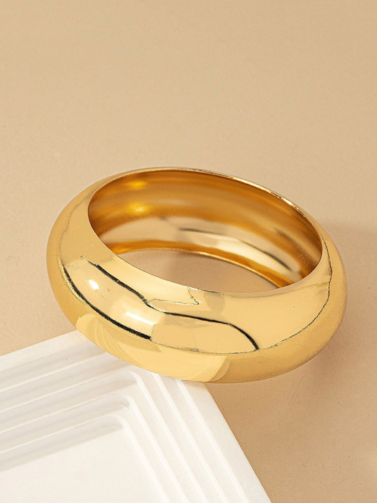 minimalistisch Metall Armreif