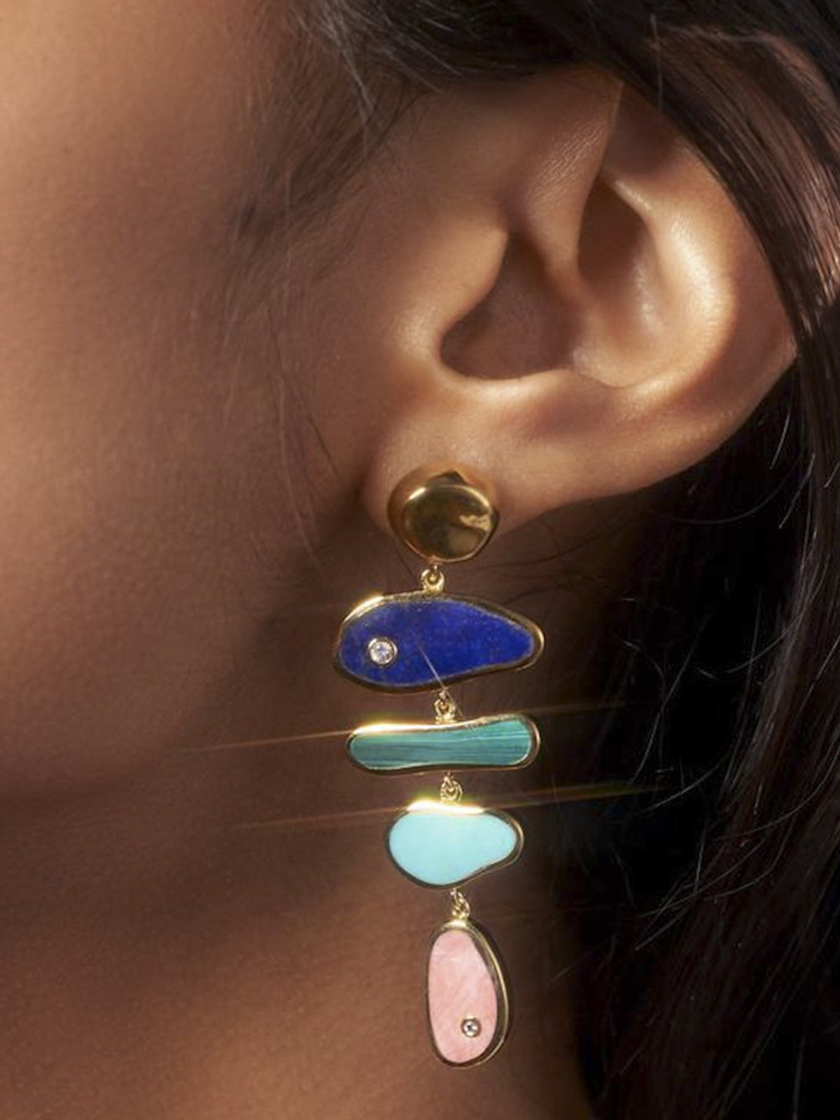 Elegant Nachgemachte Perle Irregulär Geometrisch Glasiert Baumeln Ohrringe