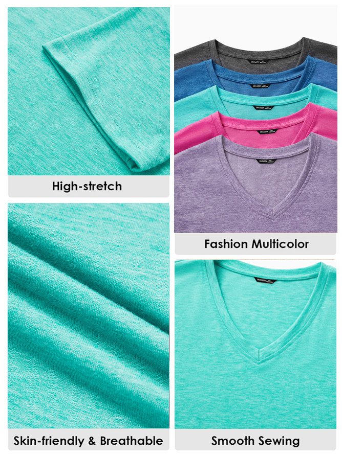 Damen Textbriefe Kurzarm T-Shirts T-Shirt V-Ausschnitt Lässig Sommer Oberteile