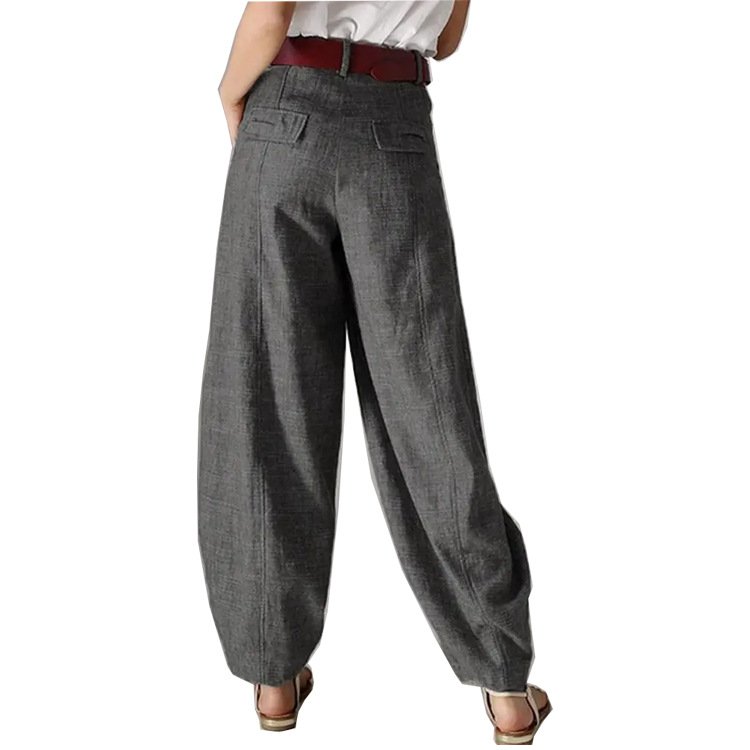 Damen Hose Haremshosen Täglich Ausgehen Lässig Taschennähen Baumwolle Unifarben Frühling/Herbst Hose