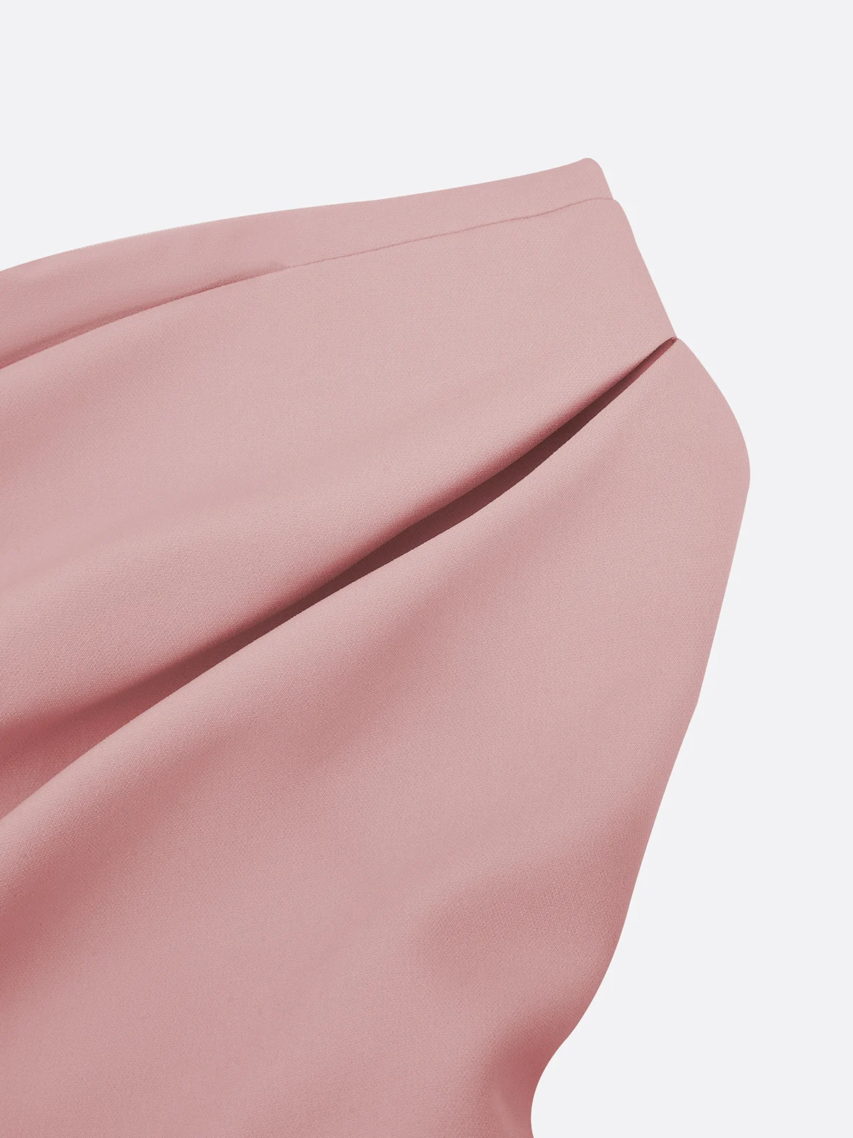 Damen Ärmellos Sommer Unifarben Gerüscht Kleid Trägerlos Date Ausgehen Urban Midi Hauteng Pink