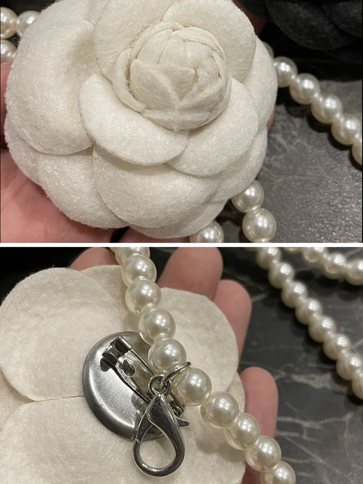 Elegant Kamelie Blume Taille Kette Faux Perlen Halskette