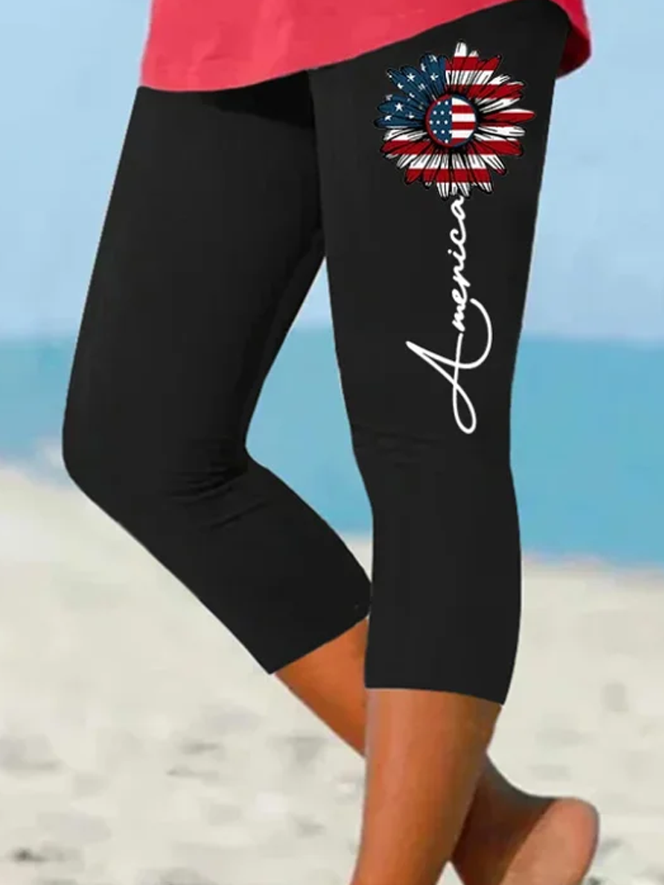 Damen Sonnenblume Lässig Alle Jahreszeiten Lang Leggings