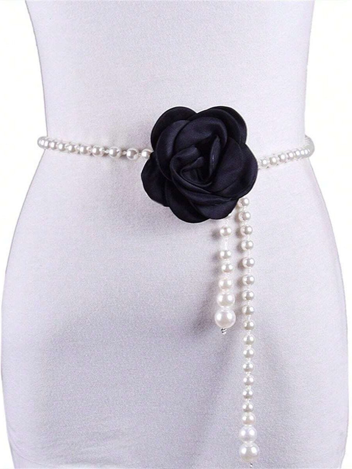 Elegant Kamelie Blume Taille Kette Faux Perlen Halskette