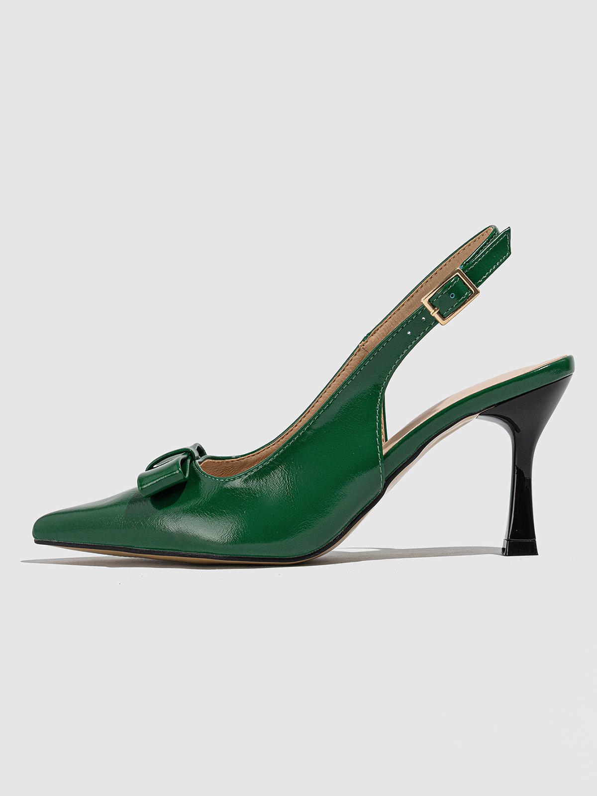 minimalistisch Schleife Verstellbare Schnalle Slingback Pumps