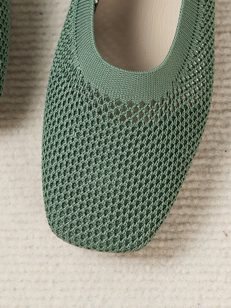 Lässig Textil Unifarben Flache Schuhe