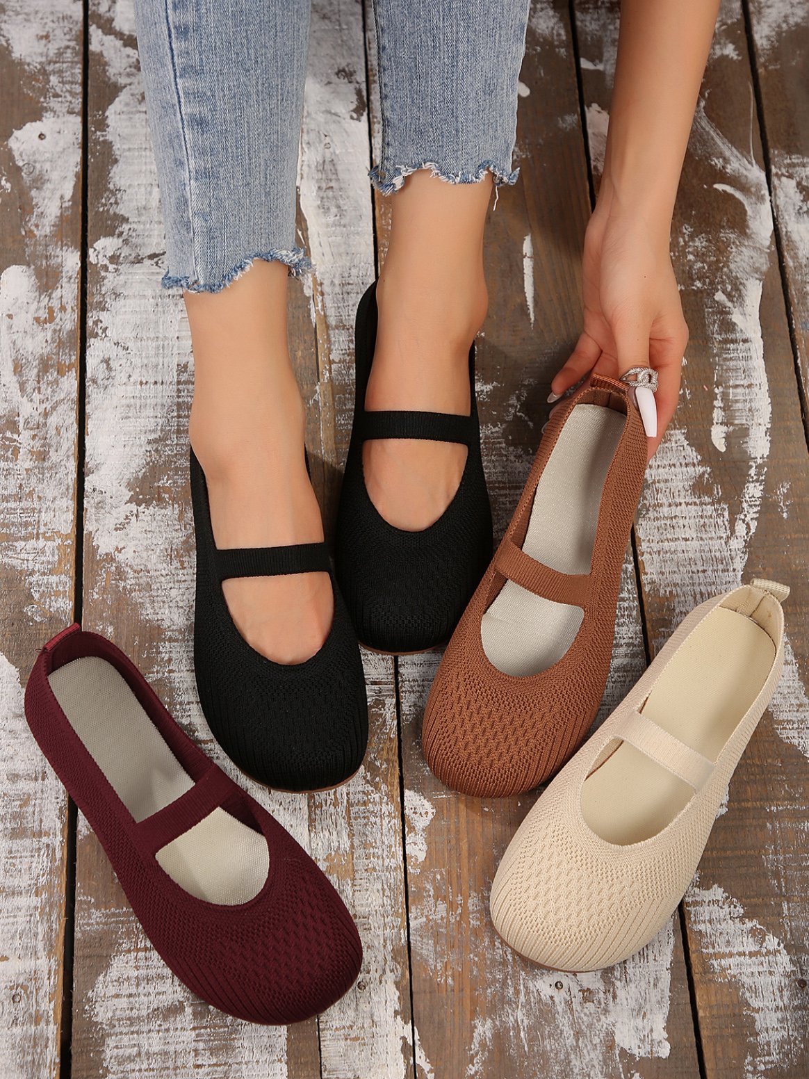 Lässig Alle Jahreszeiten Unifarben Flache Schuhe
