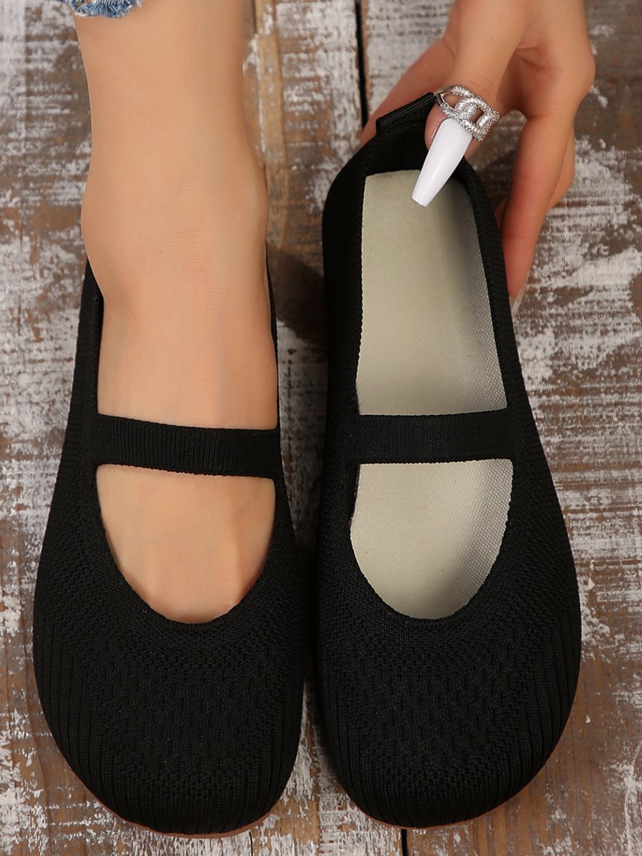 Lässig Alle Jahreszeiten Unifarben Flache Schuhe